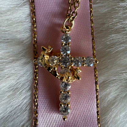 CrownFaith™ – Collier Croix avec Couronne Rotative
